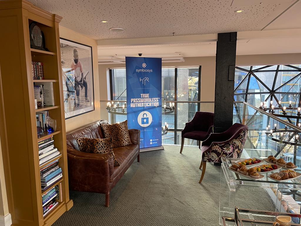 SymbiosysIT's tweet photo. Symbiosys: True Passwordless Authentication

#BetterTogether 

venue: @TheSiloHotel 
with @davidjbell @ChatBoxPr 
tweets by @maykingtea https://t.co/6MaLtDiw7A