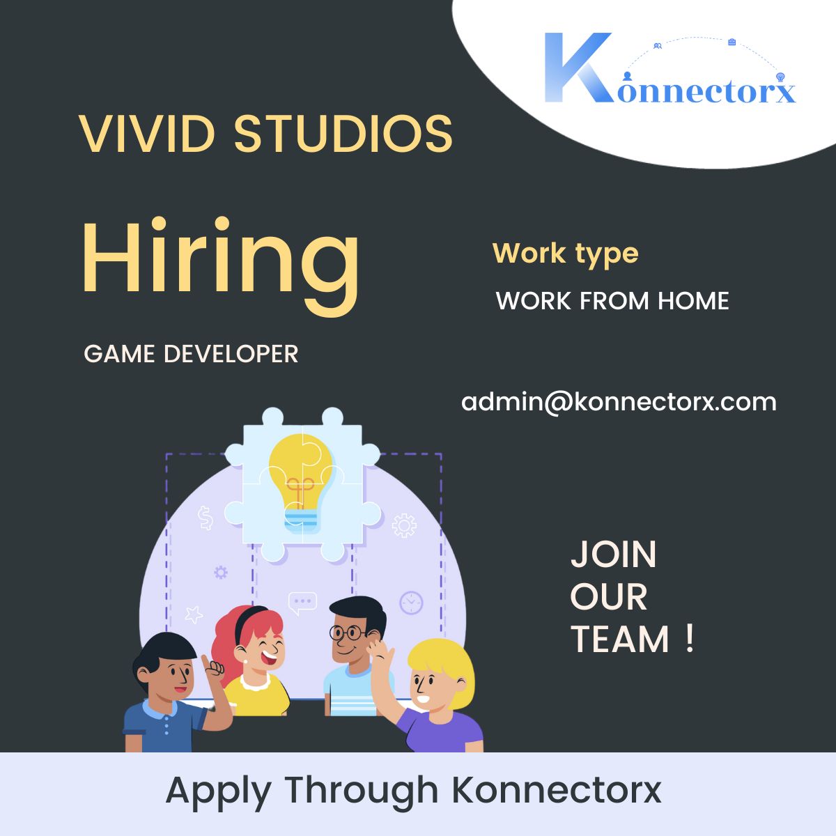 konnectorx's tweet photo. VIVID STUDIOS IS HIRING🧲

Apply through Konnectorx

https://t.co/SVvI2gW12o

#hiring #hiringalerts #hiringnow #hire #köderbox #konnectorx #creative #art #internship #students #becreative #paidinternship #koderboxtechnologies #recruiting #gamedeveloper #games #onlinegames #game https://t.co/n32sh0PGfo