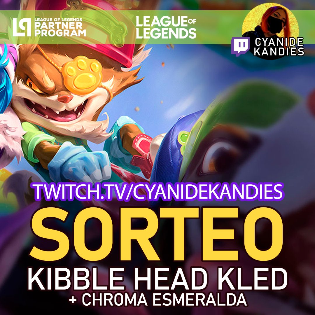 🐶SORTEO KIBBLE HEAD KLED (LOL)🐶

Para participar, sígueme y:

🔁RT y ♥️ like a éste tweet
💬Etiqueta a un amigo

Saco 5 ganadores el  18/4 y el resto los rifo en Twitch e Insta ♥ Suerte uwu

#LeaguePartner 
<a href="/lollatam/">League of Legends LATAM</a>