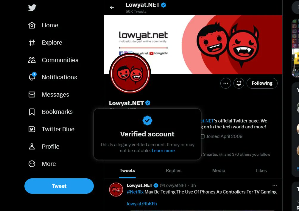 LowyatNET's tweet photo. .@Twitter Claims To Really Remove #LegacyCheckmark Today
#Legacy #LegacyBlueCheckmark
https://t.co/e6vm0FRBXn https://t.co/5D6nzzMo9b