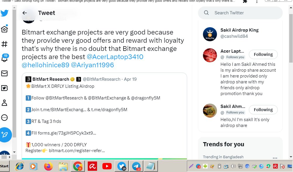 cashwild84's tweet photo. @BitMartResearch @BitMartExchange @dragonfly5M Good project ever , I am very happy to be participating in this project. I hope this project will gain more popularity in the future https://t.co/v9oTiihjtb
