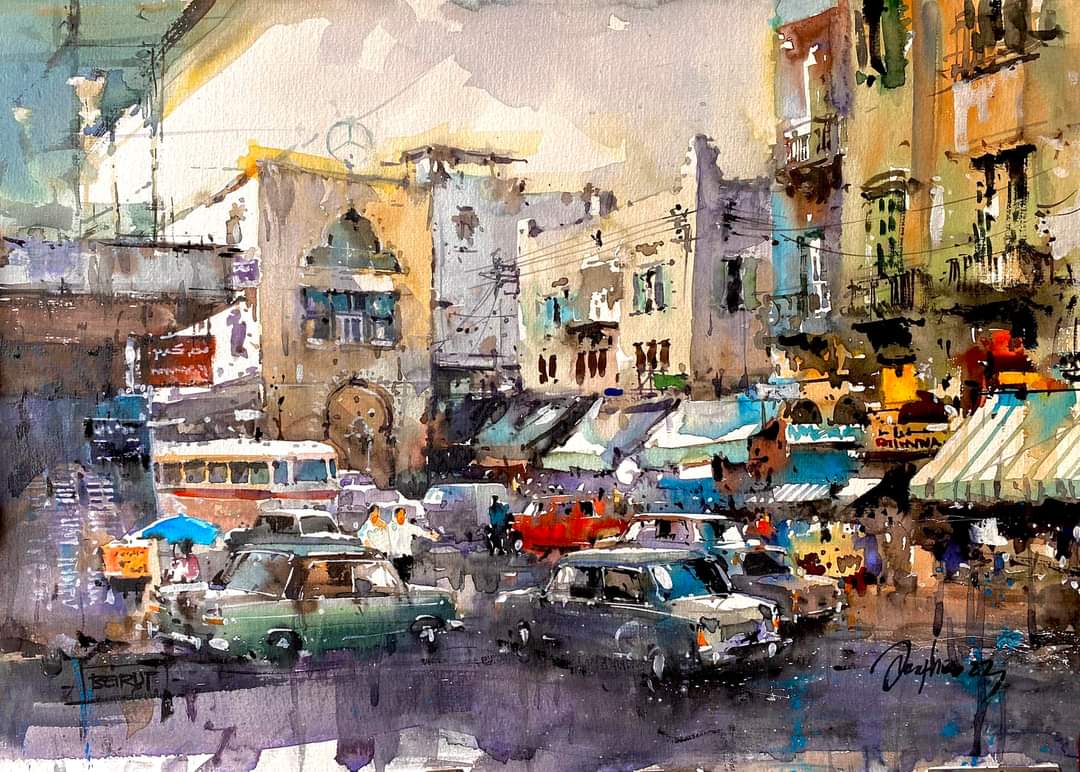 ImadSalamoun's tweet photo. Beirut. 
Artist painter Joseph Aboukhalil https://t.co/0OZW1WyOvB