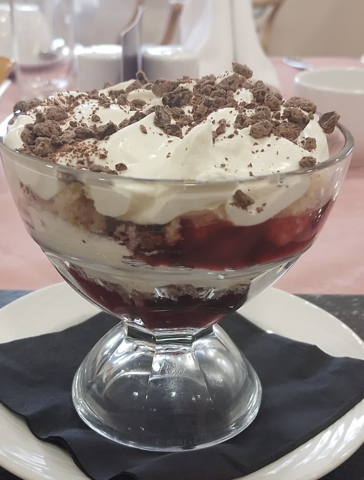 HallmarkSurrey's tweet photo. The residents have been very involved with the content for our new menu. Here are just some of the new dishes. Beetroot &amp; avocado croute, chilli &amp; coriander king prawns, a cobbler &amp; summer trifle. Which one do you fancy?  #carehomefood #newmenu #lightwater #carehome #nutrition https://t.co/T6WyUCHqv9