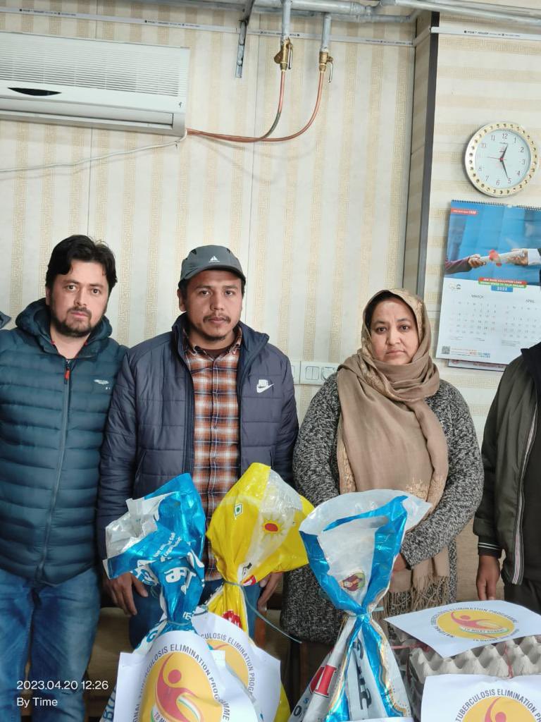 TB MUKT BHARAT - UT LADAKH (@nteputladakh) on Twitter photo Al-Reza Healthcare & Research Foundation Kargil handed over scheduled food basket under Nikshay Mitra for TB Patients of Drass Block to Dist TB Officer Kargil today.
<a href="/TbDivision/">Central TB Division | #TBMuktBharat</a> <a href="/TBHDJ/">TB Harega Desh Jeetega</a> <a href="/ddgtb2017/">DDG - TB | #TBMuktBharat</a> <a href="/MoHFW_INDIA/">Ministry of Health</a> <a href="/lg_ladakh/">Office of the Lt. Governor, Ladakh</a> Al-Reza Healthcare & Research Foundation Kargil handed over scheduled food basket under Nikshay Mitra for TB Patients of Drass Block to Dist TB Officer Kargil today.
<a href="/TbDivision/">Central TB Division | #TBMuktBharat</a> <a href="/TBHDJ/">TB Harega Desh Jeetega</a> <a href="/ddgtb2017/">DDG - TB | #TBMuktBharat</a> <a href="/MoHFW_INDIA/">Ministry of Health</a> <a href="/lg_ladakh/">Office of the Lt. Governor, Ladakh</a>