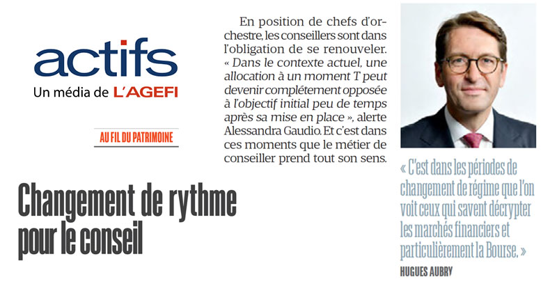 generalifrance's tweet photo. 🔎📈  A lire dans l'@AgefiActifs (abonnés) : « Changement de rythme pour le conseil », après des années de taux bas. Avec @HuguesAubry et Alessandra Gaudio. #Epargne #CGPI #GestionDePatrimoine