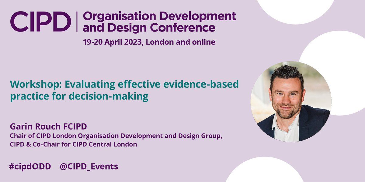 Really looking forward to speaking at the <a href="/CIPD/">CIPD</a> Organisation Development Conference today. Decision making is such a critical element of organisation success and OD needs to be at the heart of it