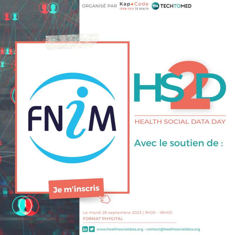 lafnim's tweet photo. 👏Soutien institutionnel à notre partenaire Health Social Data Day @HS2D_
🗓 : le mardi 26 septembre
📍 : Format phygital - en ligne ou à @Future4care
🕦 : de 9h – 18h
🏁Tarif Early Bird !
https://t.co/te86GSMDhF
#socialmedia #data #ehealth #esante #hcsmeufr #HS2D #datahealth https://t.co/wufsktIY48
