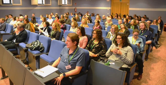 Audience listening to presentation
