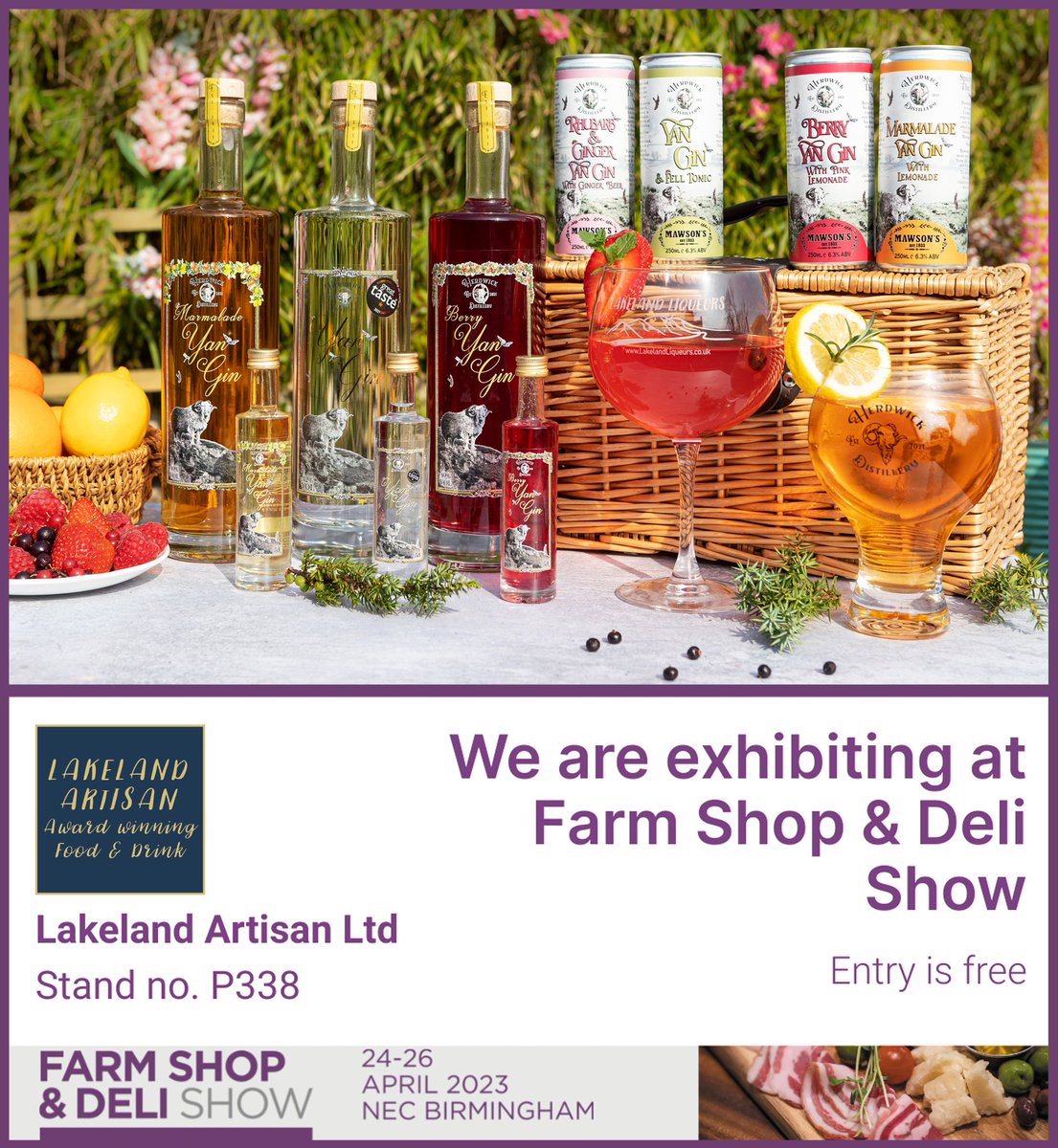 Find us next week at <a href="/FarmShop_Deli/">Farm Shop & Deli Show</a> show 24th - 26th April! We will have all of our products with us and a few new surprises too! 
#tradeshow #farmshopanddeli #lakedistrict #cumbria <a href="/ShowcaseCumbria/">Showcase Cumbria</a>