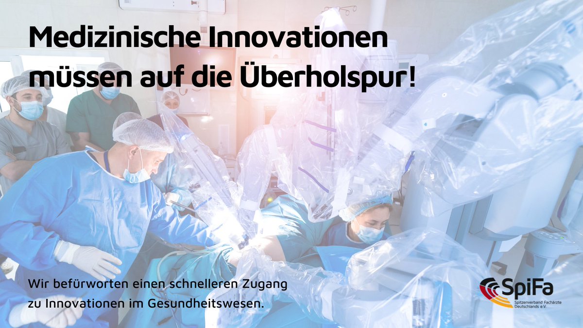 SpiFa_eV's tweet photo. Medizinische #Innovationen gehören auf die Überholspur anstatt ausgebremst. Der SpiFa hat der Politik bereits konkrete Vorschläge zur Beschleunigung des Innovationszugangs im deutschen #Gesundheitswesen vorgelegt. Mehr im #SpiFa-Positionspapier unter: https://t.co/kAGBKfJuzo https://t.co/uOKyl2NsZy