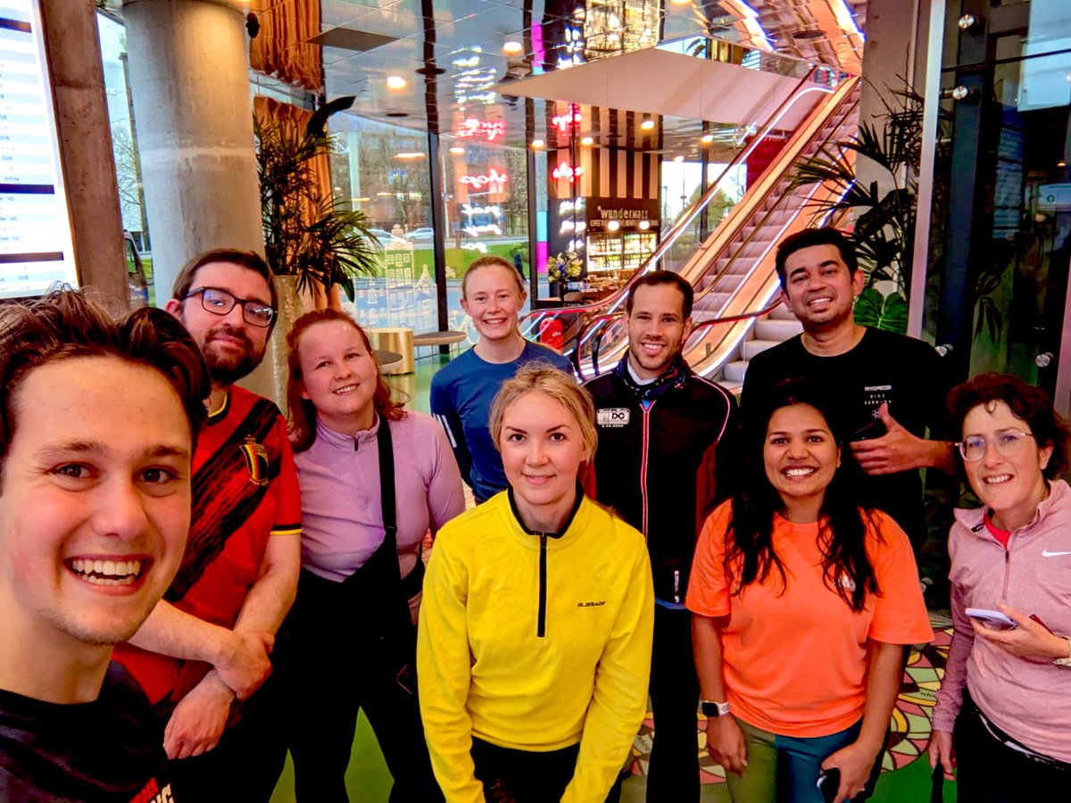 Fun run in Amsterdam! Wow what an exciting way to start the day.. thanks to this amazing crew (John, Tom, Kailey) organised by @KubeCon_  for all the motivation and support #KubeCon2023 and Ofcourse i was in my @ITQ orange 😉  #ITQlife #ITQ
