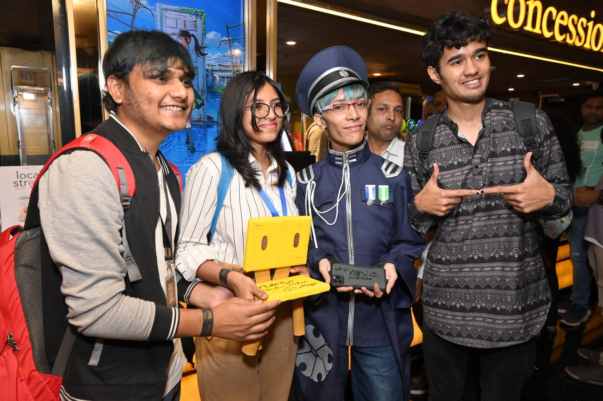 _PVRCinemas's tweet photo. Our executive director, Sanjeev Bijli, was also present there and had a chance to meet the talented director himself. Fans were totally buzzing as some of them showed up dressed as their favorite anime characters. https://t.co/R3R7Nzqokc
