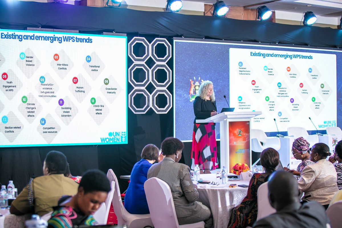 unwomenuganda's tweet photo. The #WomenPeaceSecurity Program Phase II was informed by existing and merging trends including interethnic conflicts, cross border security, gender-based violence, election related conflicts and climate change related effects.@coact1325 @TheWIPCentre https://t.co/DRjFOM21Pl