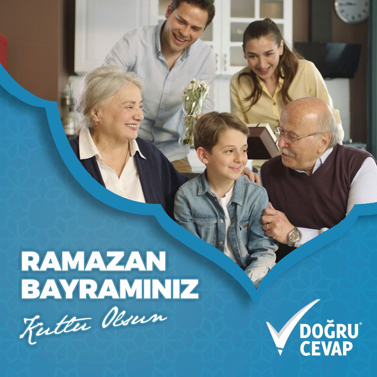 Barış, kardeşlik, sevgi ve hoşgörü gibi değerlerin bayram ruhuyla bütünleştiği, sevdiklerinize kavuştuğunuz, mutluluk ve neşenin ailenizde daim olduğu güzel bir bayram geçirmenizi diliyoruz. Ramazan Bayramınız kutlu olsun. 
#DoğruCevap #RamazanBayramı #RamazanBayramınızKutluOlsun