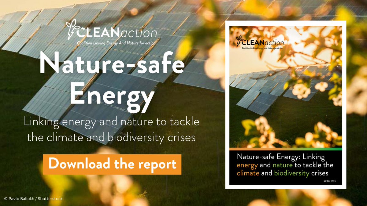 _CLEANaction's tweet photo. Launched today! 🆕

Our report shows how we can protect nature and take action for our climate with:
✅ the right types of renewables
✅ in the right places
✅ in the right way. 

Learn more: https://t.co/9MbhMYHtyS https://t.co/drpfaJcNsE