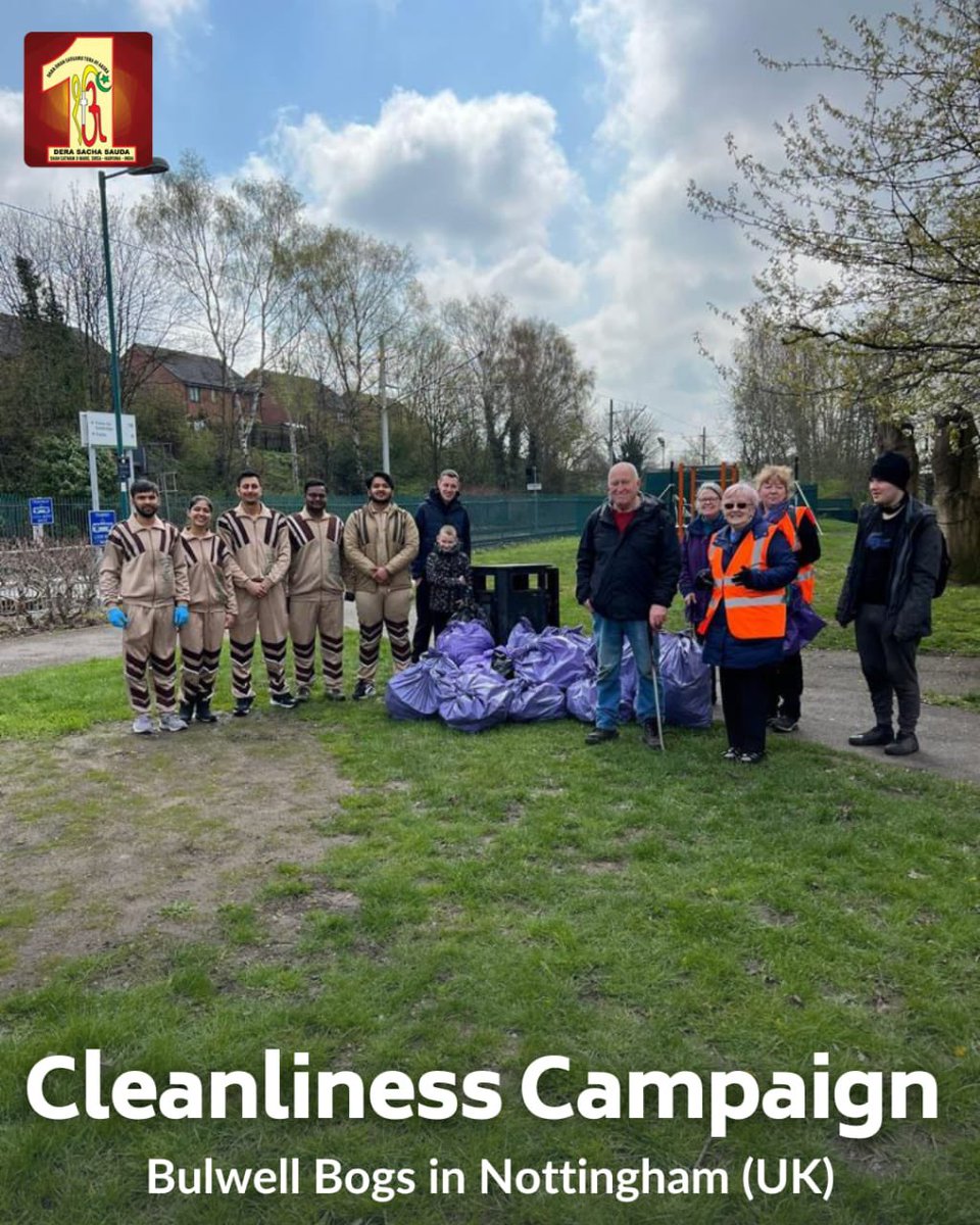 Kudos to #DeraSachaSauda volunteers who made a difference at Bulwell Bogs in Nottingham, London (UK) by conducting a successful #CleanlinessCampaign that left the area looking better than ever. 🌎 #SaintDrMSG #ClimateAction #EarthDay2023