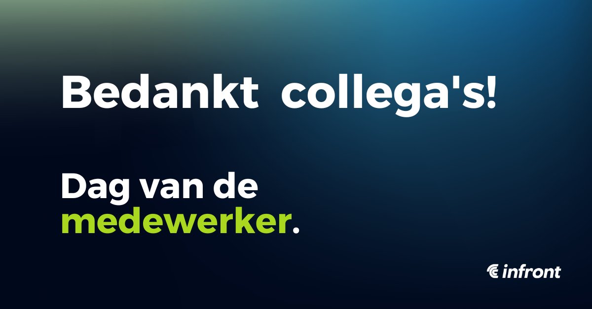 Al onze medewerkers, die iedere dag een cruciale rol spelen in het succes van Infront, willen we vandaag even extra erkennen voor hun bijdrage en inspanningen. Bedankt top-team om iedere dag het beste van jezelf te geven. 
You are A-M-A-Z-I-N-G !

#topteam #erkenning