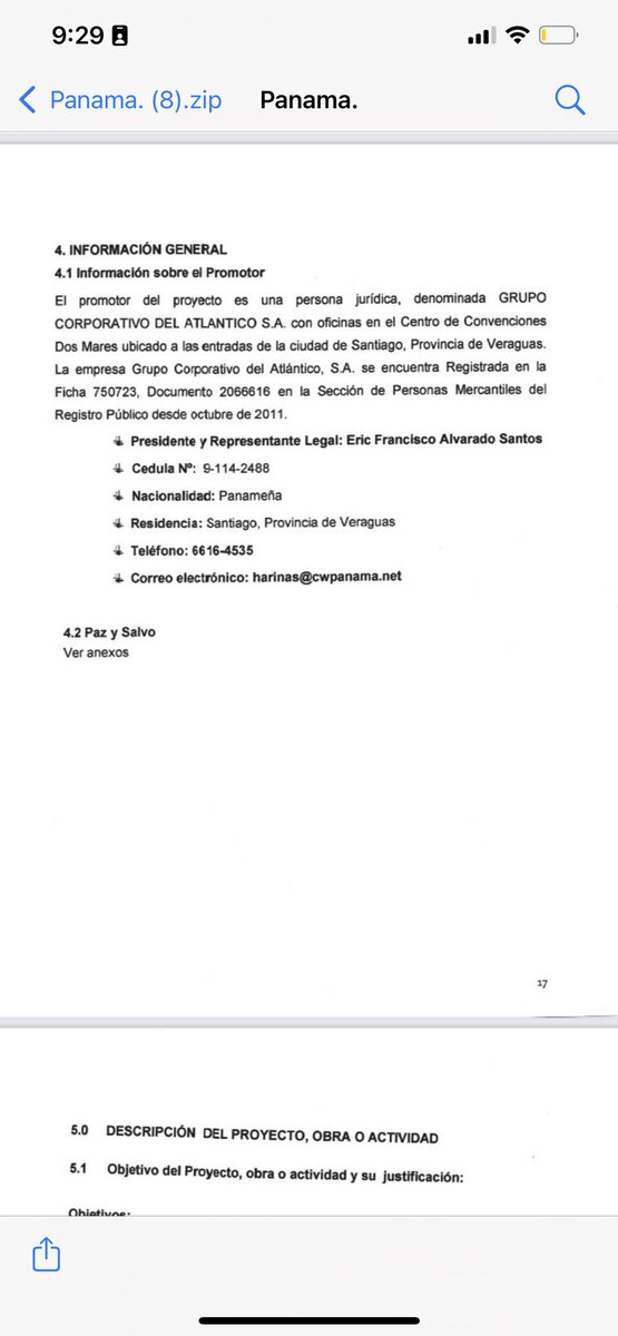 Chanabassarah's tweet photo. #PANAMÁ

Ricardo Martinelli: sus hijos sólo devolvieron $18.8 millones al @TheJusticeDept. Dinero reciclado por Marcelo Odebrecht.  

¿Dónde está el resto Sr. @rmartinelli?

Más los intereses y encima de esto lo que se robaron del 72% que correspondía a la cantera de mi padre? 

Por casualidad compró usted propiedades millonarias, o acciones, o adquirió usted medios de comunicación, quizás se expandieron cadenas de supermercados o digamos que contrató a abogados que pensaban iniciar demandas en su contra?

Adjunto una de las páginas de estudio de viabilidad de la Cantera El Frijol. Un proyecto de mina que la vice ministra del @MICIPMA, @MMontemayorC bajo la administración de @JC_Varela dijo desconocía. 

Sr. @DavidVirzi conoce usted a Eric Francisco Alvarado Santos? 

 cc: @IsraeliPM @SpeakerMcCarthy @PGN_PANAMA.