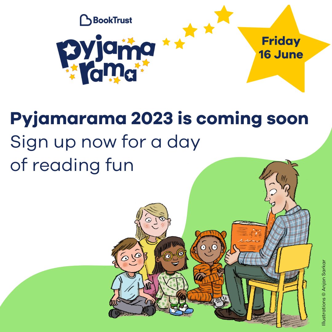 ✨ Pyjamarama is coming back on 16 June! ✨

Spend a day in PJs enjoying activities and stories and raise money to make sure no child misses out on their bedtime story.

Find out more and register here: booktrust.org.uk/what-we-do/pro… #Pyjamarama