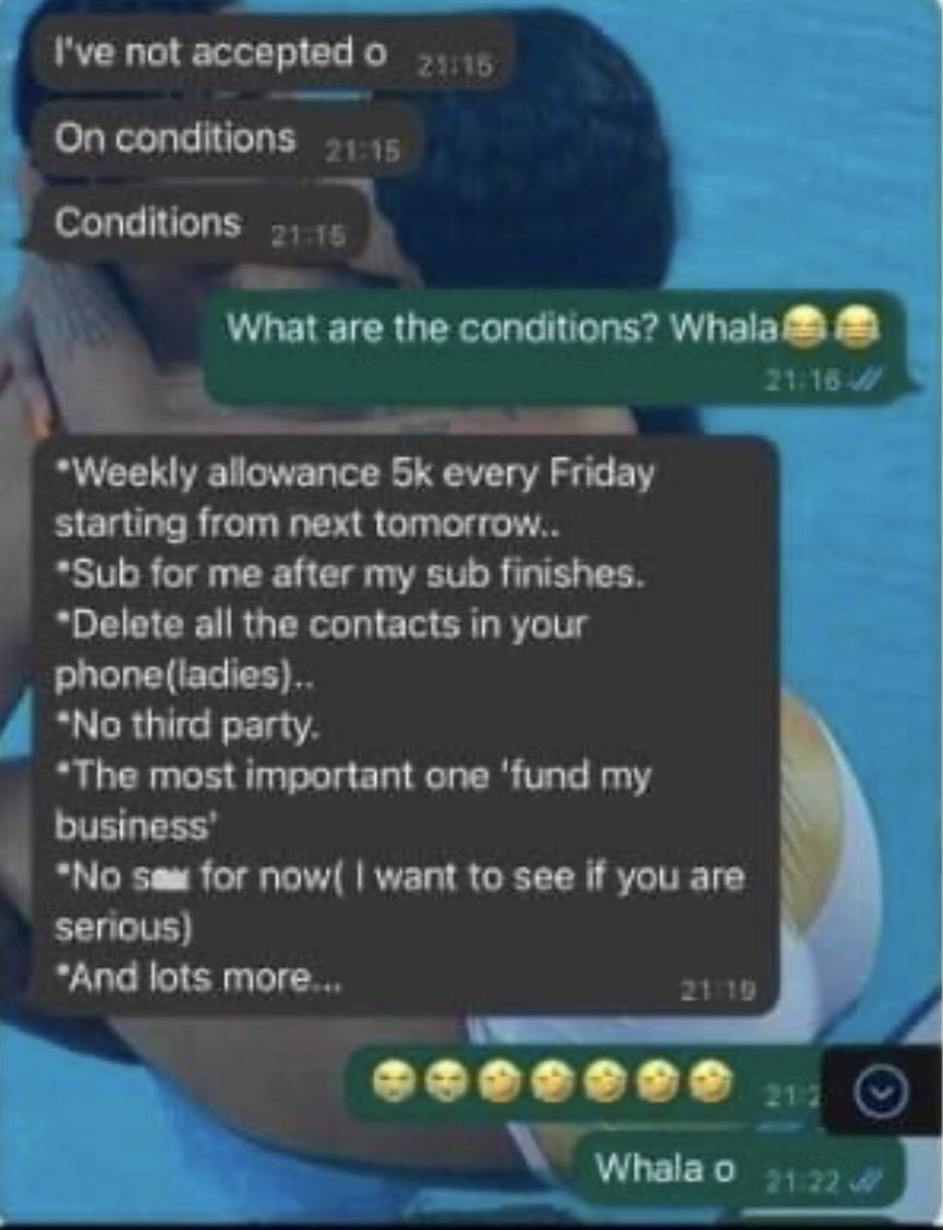 Mr_Mukthar_'s tweet photo. I don last get girlfriend na only small CONDITIONS remain for follow… https://t.co/eV2i9BYsbz