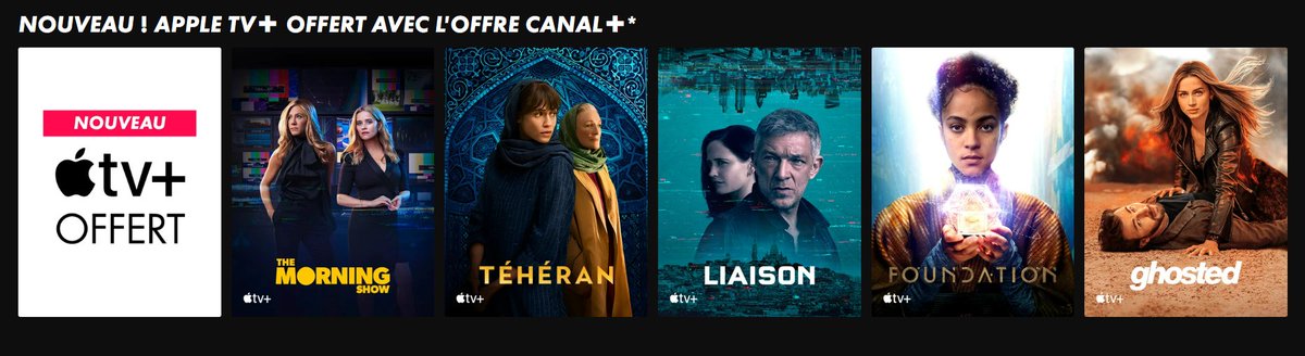 jucharlemagne's tweet photo. 🎺 C'est le jour J !
Les contenus Apple TV+ ont intégré TOUTES les offres CANAL+ ! Quelle joie ! https://t.co/Q3Vy2EYf9e