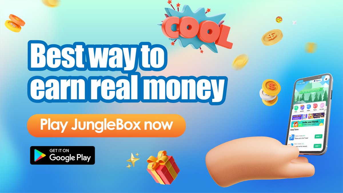 JungleBox_Rich's tweet photo. 🔥🎁🔥The best way to make money with JungleBox.
🎮It offers a variety of games that are a lot of fun. Earn money playing games, it's cool.
💸Watching ads is a easy way to make money. You can also makes money by other interesting ways. https://t.co/FryNYGZeJc