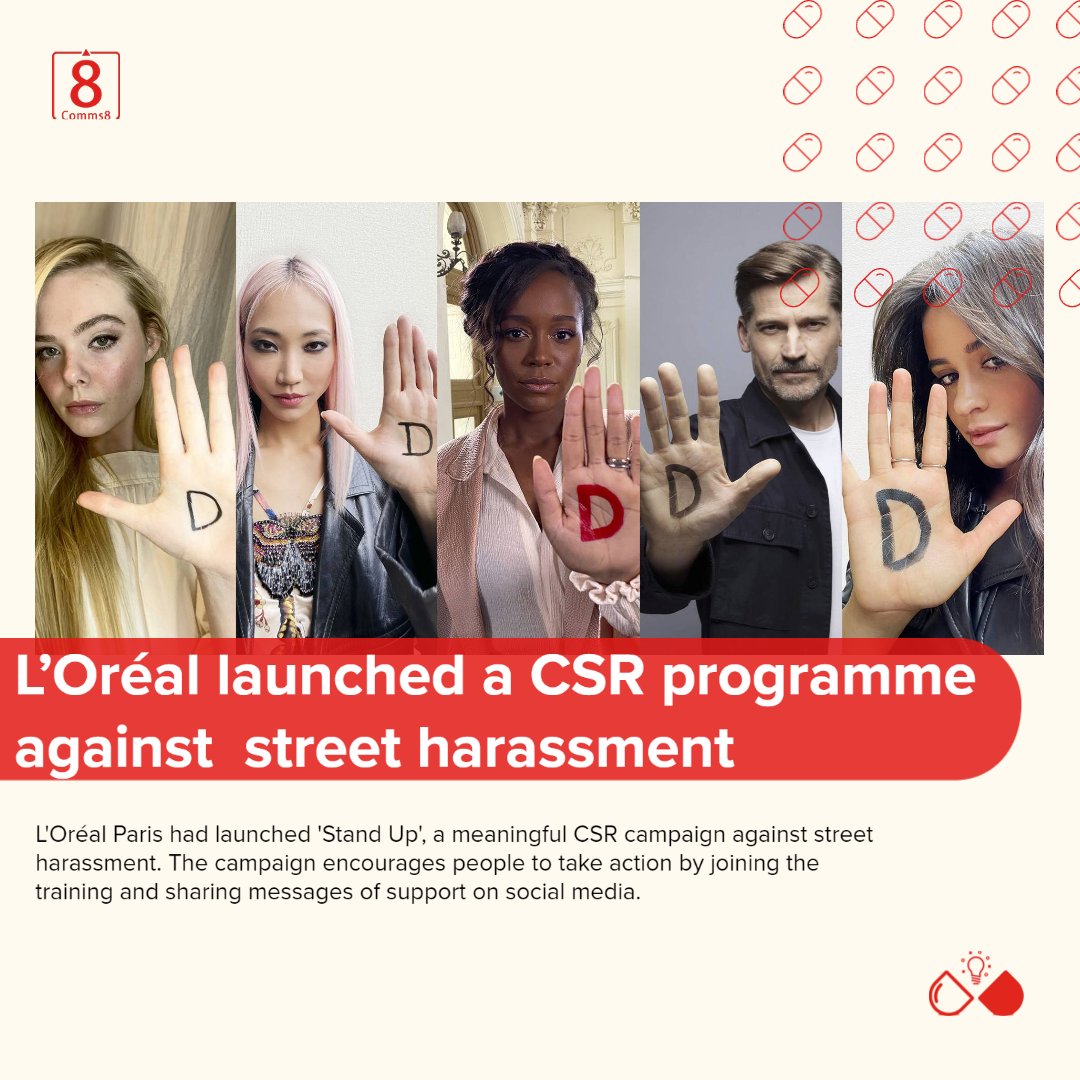 L'Oréal Paris had launched 'Stand Up,' a meaningful CSR campaign against street harassment. Check out more for what L'Oréal Paris did for the women: ow.ly/GEPM50NJoRT @LorealParisID #comms8 #chinesemarketing #marketingagency #WeStandUp #Loreal