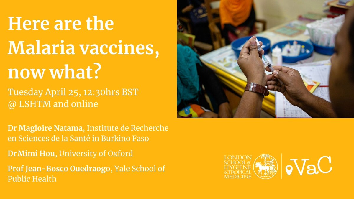 LSHTM_Vaccines's tweet image. The landscape for #malaria vaccines is taking a more positive turn 💉Join us on day 2 of #WIW, Tuesday 25 April, as we discuss the pipeline for Vivax and Falciparum vaccine development

🗓️ Tuesday 25 April, 12:30pm BST

bit.ly/Day2WIW2023