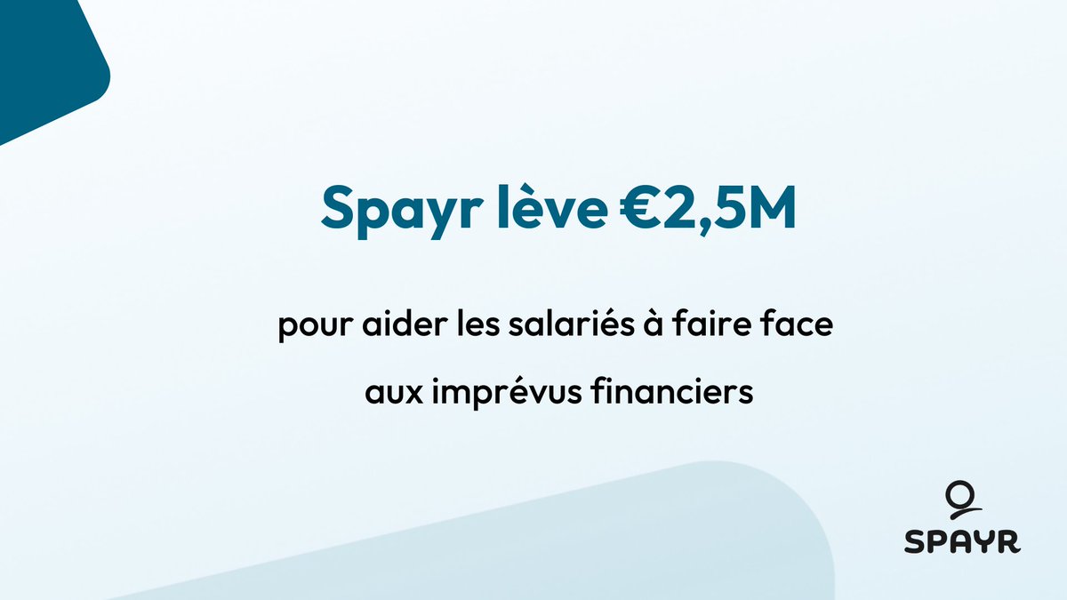 ⚡️ Spayr lève €2,5M pour aider les salariés à faire face aux imprévus financiers ⚡️

👉 Merci à nos investisseurs qui nous font confiance, notamment le Blast.Club d'<a href="/anthonybourbon2/">Anthony Bourbon ⚔️</a> et <a href="/FemmesBA/">FBA</a>  

#spayr #startup #levéedefonds #impact #hrtech