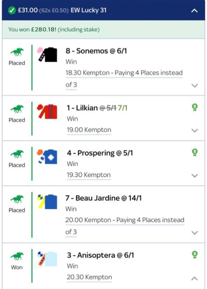 stablesecrets1's tweet photo. Our outsider lucky yesterday, you can join here for a great trial offer https://t.co/MCjy1LgzeR #horseracing #bettingtwitter #Tips #tipster #HorseRacingTips https://t.co/THjWAQV1mo