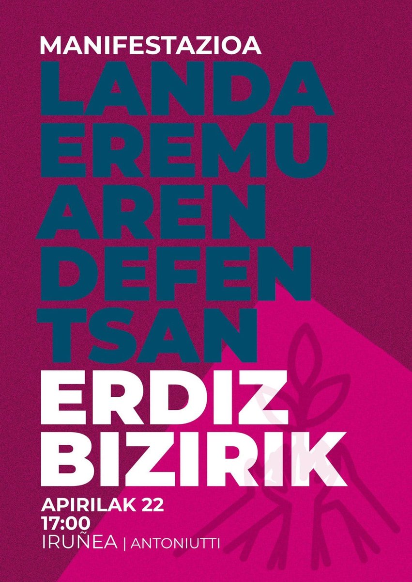 sustraierak's tweet photo. Erdiz aldeko #manifestaziora joateko deia egiten du Sustraik.
MAGNAk aire zabaleko meatze bat egin nahi du, babestutako lekua eta larreak #suntsituko dituena.
Lurrari lotutako abeltzaintza estentsiboa defendatu.
#Larunbatean 17:00etan Iruñeko Antoniuttin.
https://t.co/LUppm3W6ln https://t.co/Z8cT2QnnYP