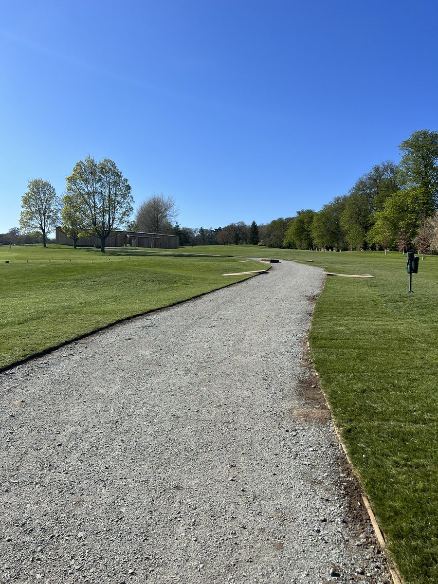 SaffronWaldenGC's tweet photo. Thank you to Ian and his team who have turfed the edges of the new path leading to the range, it looks fantastic! 👌🏼🚜 https://t.co/9cWkGQVAZM