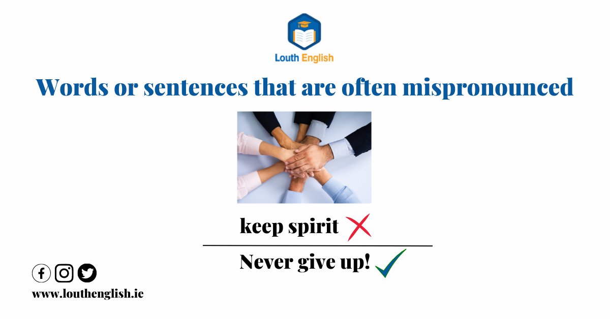 EnglishLouth's tweet photo. 🗣️ Words or sentences that are often mispronounced! 😅 Don't be embarrassed by mispronouncing common words anymore. Learn the correct way to say them with our helpful guide. 📖
https://t.co/Q5sPtFMYzv
#EnglishLanguage
#PronunciationGuide
#Education https://t.co/VwIwvfrqMf