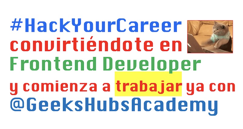 chemaalonso's tweet photo. El lado del mal - #HackYourCareer convirtiéndote en Frontend Developer y comenzando a trabajar ya con @GeeksHubsAcademy https://t.co/yTBg6vQEpZ @geekshubs #bootcamp https://t.co/bQhd53VEpw