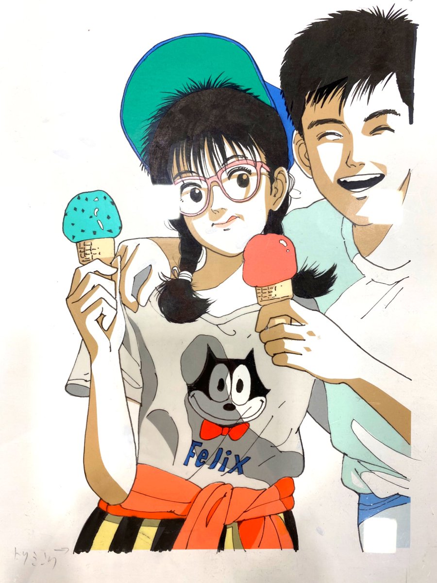 #江口寿史
#東京彼女
こういう昔のタッチの絵も好き。つばめちゃん可愛い💕
(白い四角は照明の反射です) 