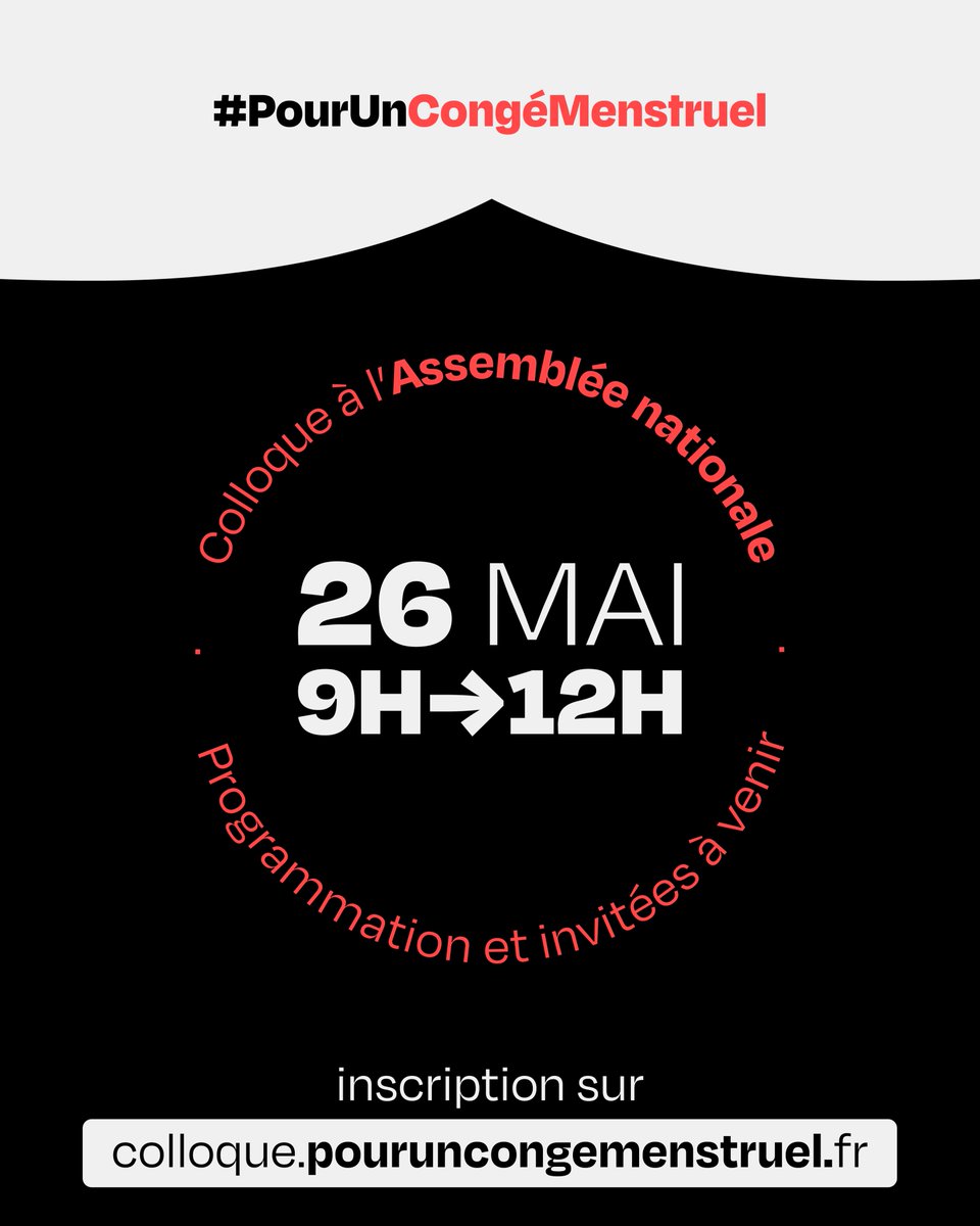 speytavie's tweet photo. Pour clôturer cette concertation, nous organisons un colloque à l’Assemblée nationale le 26 mai. 

L’occasion de se demander pourquoi un congé menstruel serait nécessaire en France.

Pour vous inscrire → https://t.co/14RdVvtErP https://t.co/U8NcF5rCJd