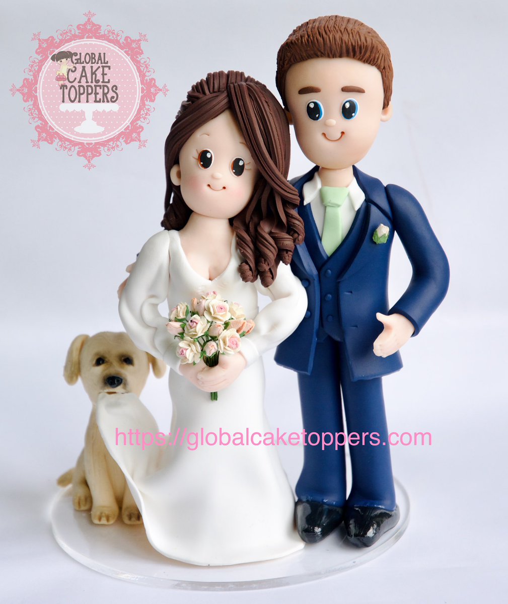 One of our signature style cake toppers 🤗 #cute #couple #weddings #weddingcaketrends #weddingphotography #weddingidea #pets #dogs #doglover #happiness #globalcaketoppers #anjalitambde @GCTCaketoppers
