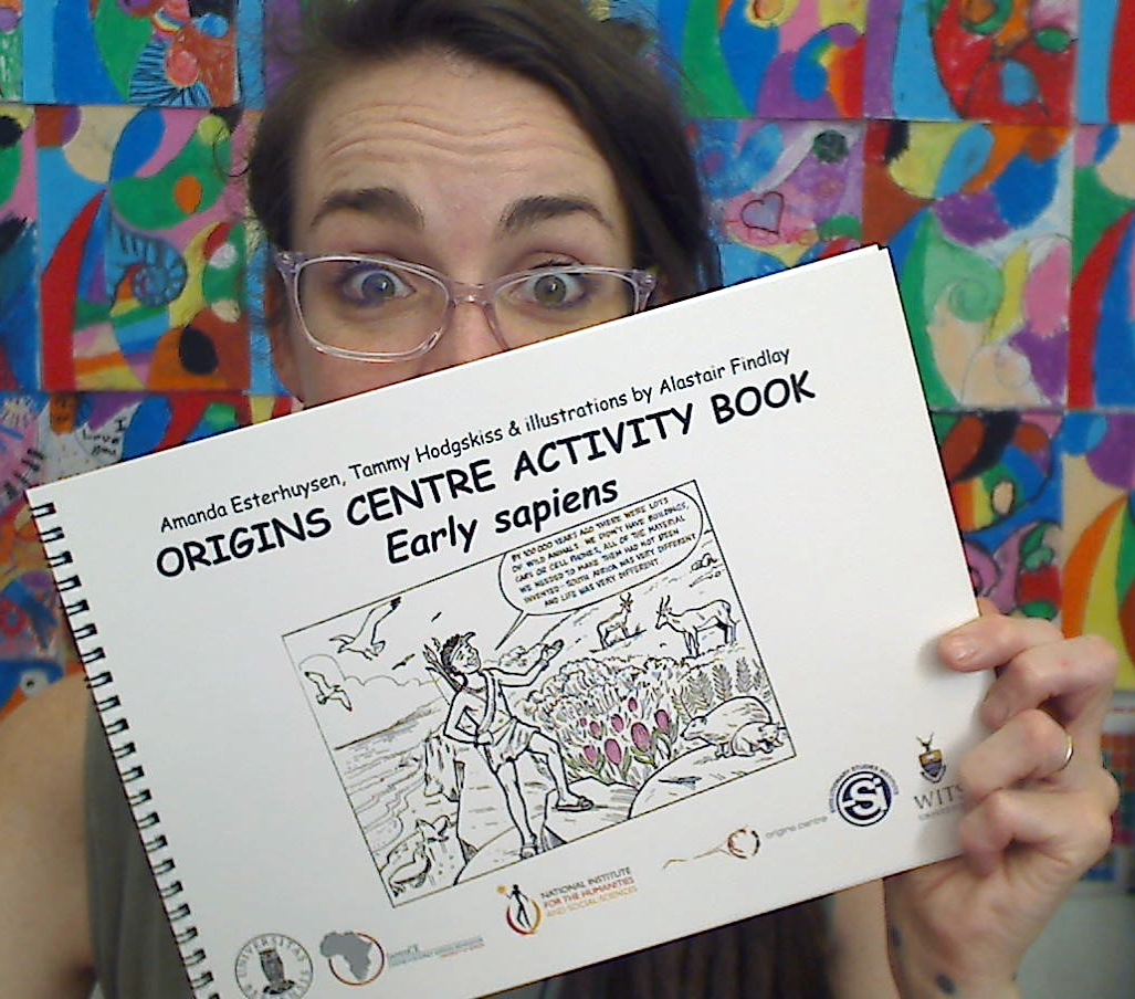 Tammy Hodgskiss (@tammyreynkiss) on Twitter photo I helped write a kids' activity book for <a href="/OriginsCentre/">Origins Centre Museum</a>! With Amanda Esterhuysen and illustrated by Alastair Findlay.
The book looks at how our early human ancestors lived, what the environment was like, and how archaeologists study the past.
#WomenInSTEM I helped write a kids' activity book for <a href="/OriginsCentre/">Origins Centre Museum</a>! With Amanda Esterhuysen and illustrated by Alastair Findlay.
The book looks at how our early human ancestors lived, what the environment was like, and how archaeologists study the past.
#WomenInSTEM