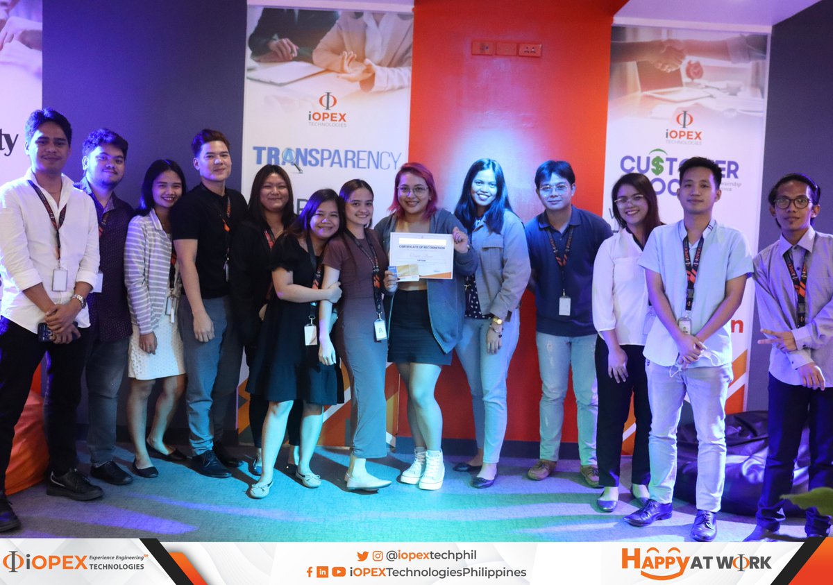 Here's to recognizing real hardwork and talent at work! Recapping in photos the events during our Rewards & Recognition recently. 🧡✨
#RewardsAndRecognition #iOPEXHappyAtWork #iJOINiLEADiSUCCEED #WeAreiOPEX