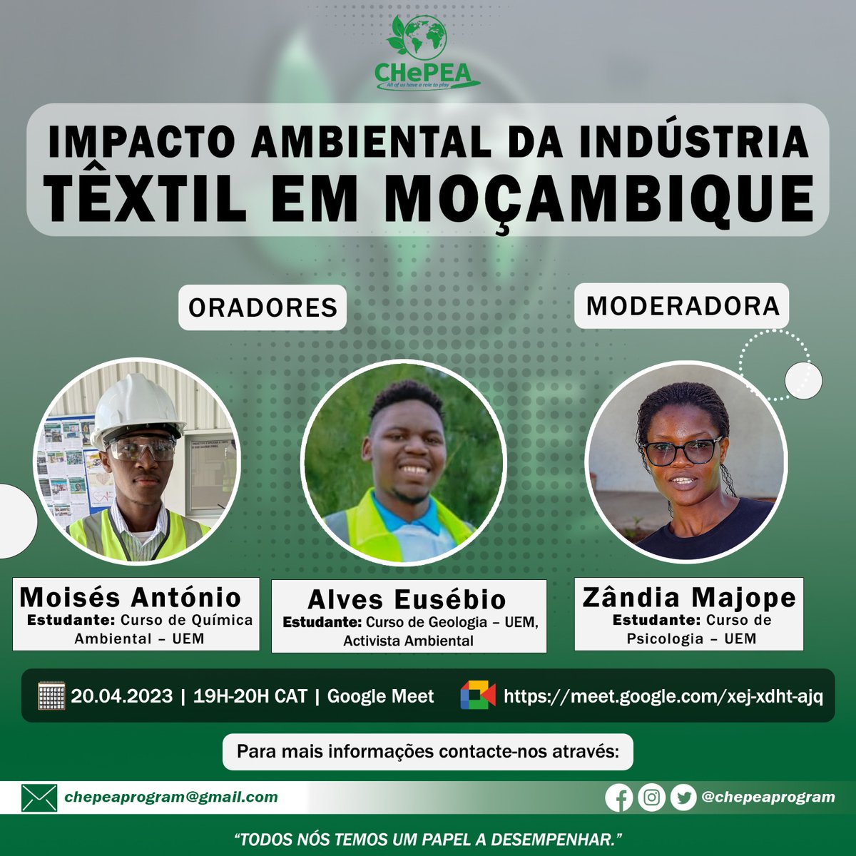 chepeaprogram's tweet photo. "The #textileindustry negatively impacting the #environment is an undeniable fact."
Join us today at 19H through👇:
https://t.co/PwahHtyTUN
#ActNow
#savetheplanet
#chepeadebate
#chepeaistwo🎊
#chepeaprogram🌍
#chepeadiscussions
#allofushavearoletoplay
#environmentalproblems https://t.co/uKWQPyUguY