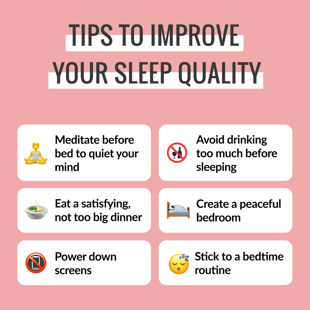 Hey, sleepyheads! 😴 

Boost your sleep easily ! 🌟 How? ⬇️

1️⃣ Meditate before bed
2️⃣ Avoid too much water 
3️⃣ Smart dinner 
4️⃣ No screens 
5️⃣ Consistent routine
6️⃣ CBD 30min pre-bed

Share your sleep tips! 🎉 

#harmonycbd #personaldevelopment #wellbeing #mindfulness