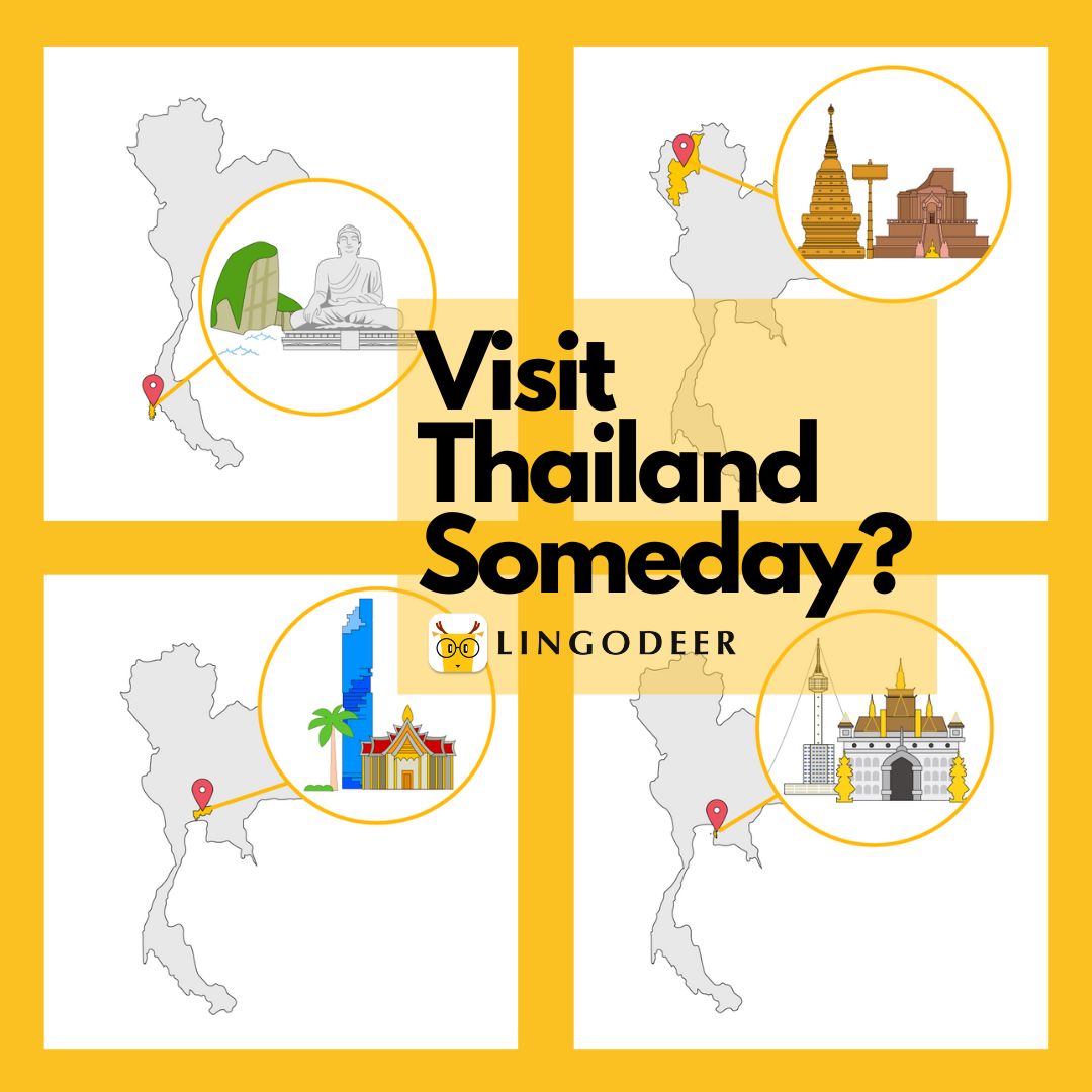 Lingodeer's tweet photo. The Thai course🇹🇭is now available on Andriod🐘
Find those cities in our lessons!🥳
#learnThai #chiangmai #Phuket #Pattaya #Bangkok https://t.co/WRv7aq5LiS