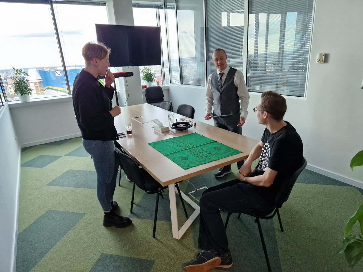 guidevisioneu's tweet photo. 🤔 The 11th floor relax room at GuideVision's Prague office is usually, well, relaxed. But for several hours recently it turned into something resembling the pulsating city of Las Vegas. 

🙏 Our thanks to the Tango team for their great prep work. https://t.co/PgAxmqx225
