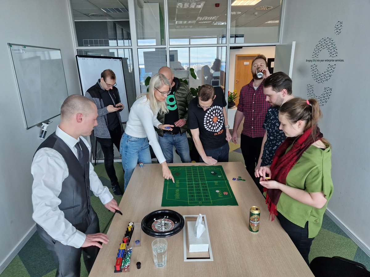 guidevisioneu's tweet photo. 🤔 The 11th floor relax room at GuideVision's Prague office is usually, well, relaxed. But for several hours recently it turned into something resembling the pulsating city of Las Vegas. 

🙏 Our thanks to the Tango team for their great prep work. https://t.co/PgAxmqx225