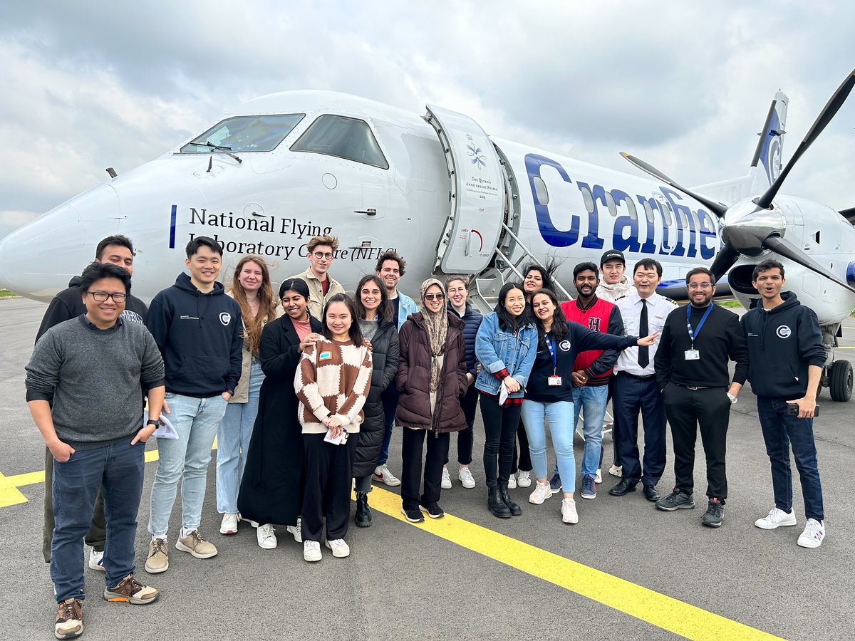 CranfieldCATM's tweet photo. Happy NFLC flight day for the @CranfieldCATM  students, taking up the @Saab 340B flight laboratory aircraft to learn more about flight dynamics.  Thanks to Rob and team, Simon and @Brabazon2 https://t.co/let7Zd1Ejg