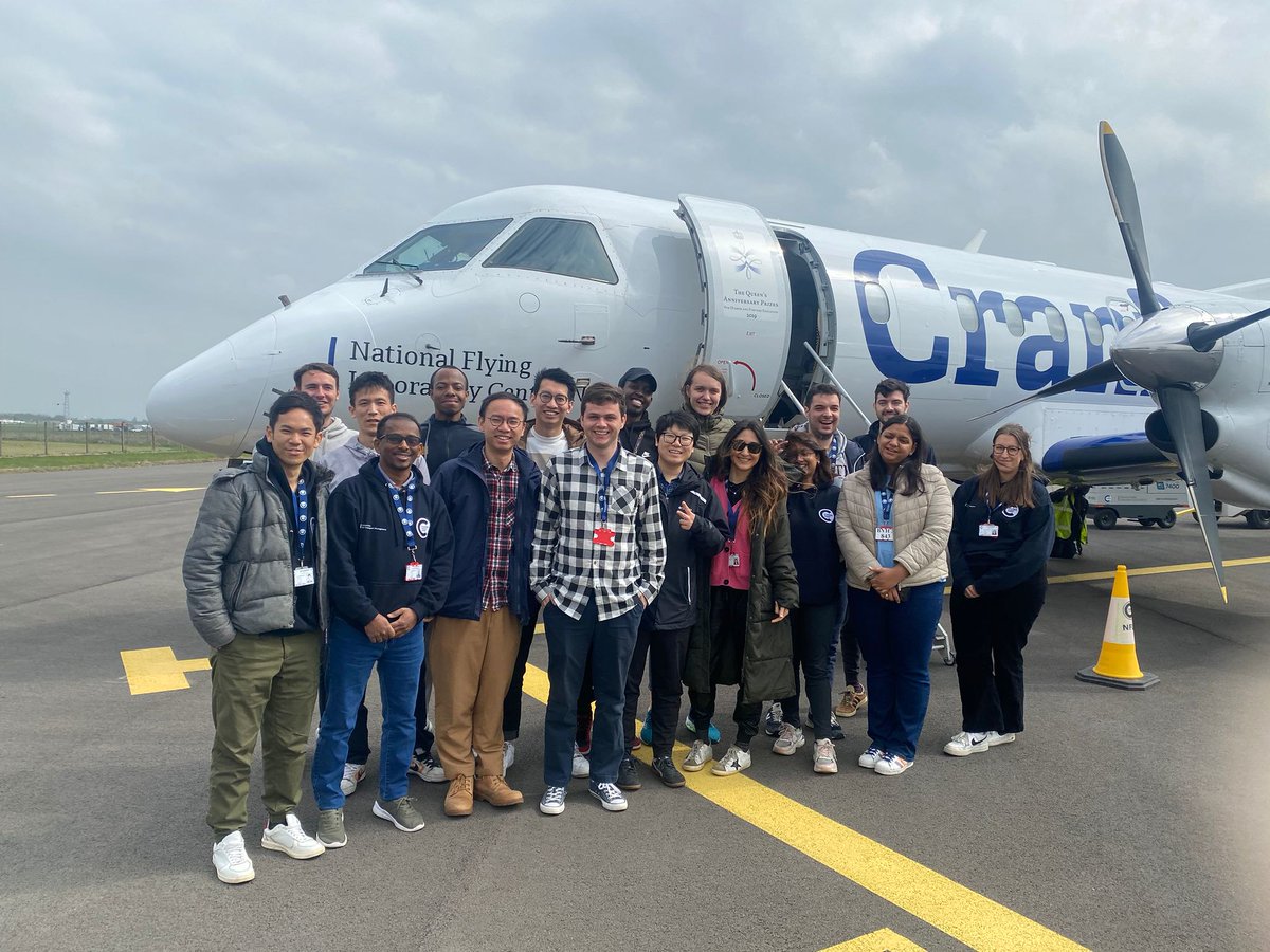 CranfieldCATM's tweet photo. Happy NFLC flight day for the @CranfieldCATM  students, taking up the @Saab 340B flight laboratory aircraft to learn more about flight dynamics.  Thanks to Rob and team, Simon and @Brabazon2 https://t.co/let7Zd1Ejg