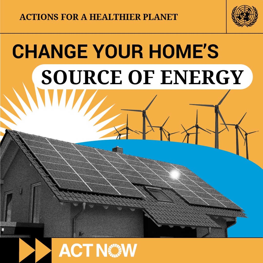 Heating and cooling our homes requires the most energy which comes from fossil fuels and significantly contributes to global carbon emissions.

Here are a few tips to #ActNow and reduce the carbon footprint at home: bit.ly/3GZKVK7