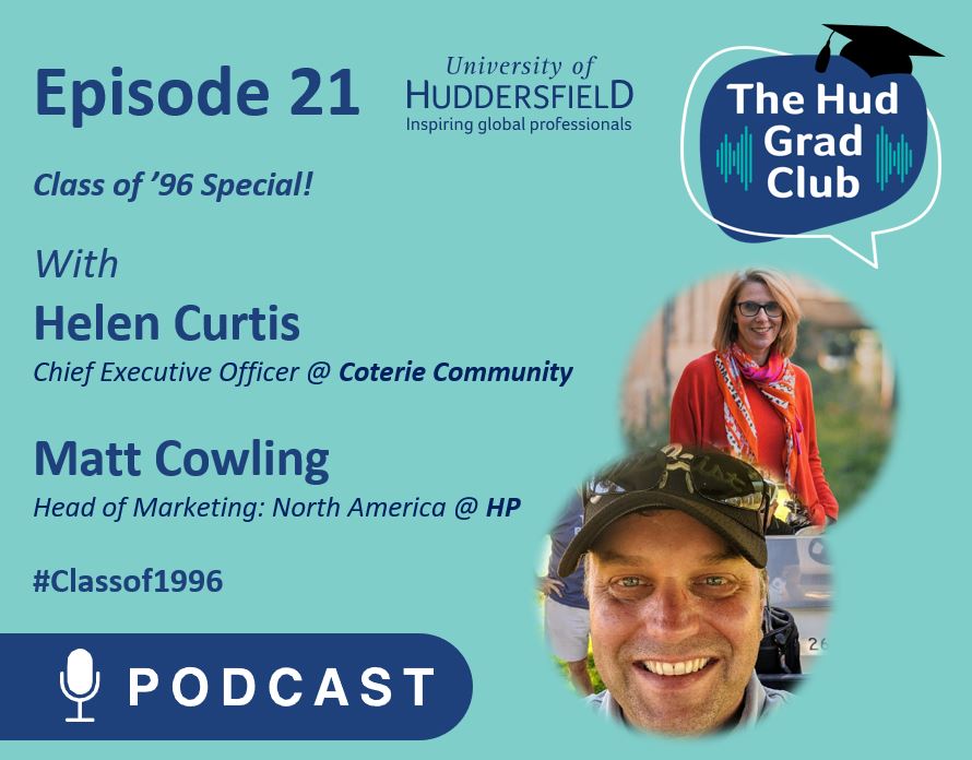 WorldWebb's tweet photo. π§ #TheHudGradClub NEW EPISODEπ§
On our latest episode I spoke with Helen Curtis and Matt Cowling for a #Classof1996 @HuddersfieldUni special!
πΊ Watch HERE: https://t.co/kgYDnrOVGI
π§ Listen HERE: https://t.co/MyUoeX7RYX
#HudGradClub #HudGrad #Alum https://t.co/1VW5fXUO3Y