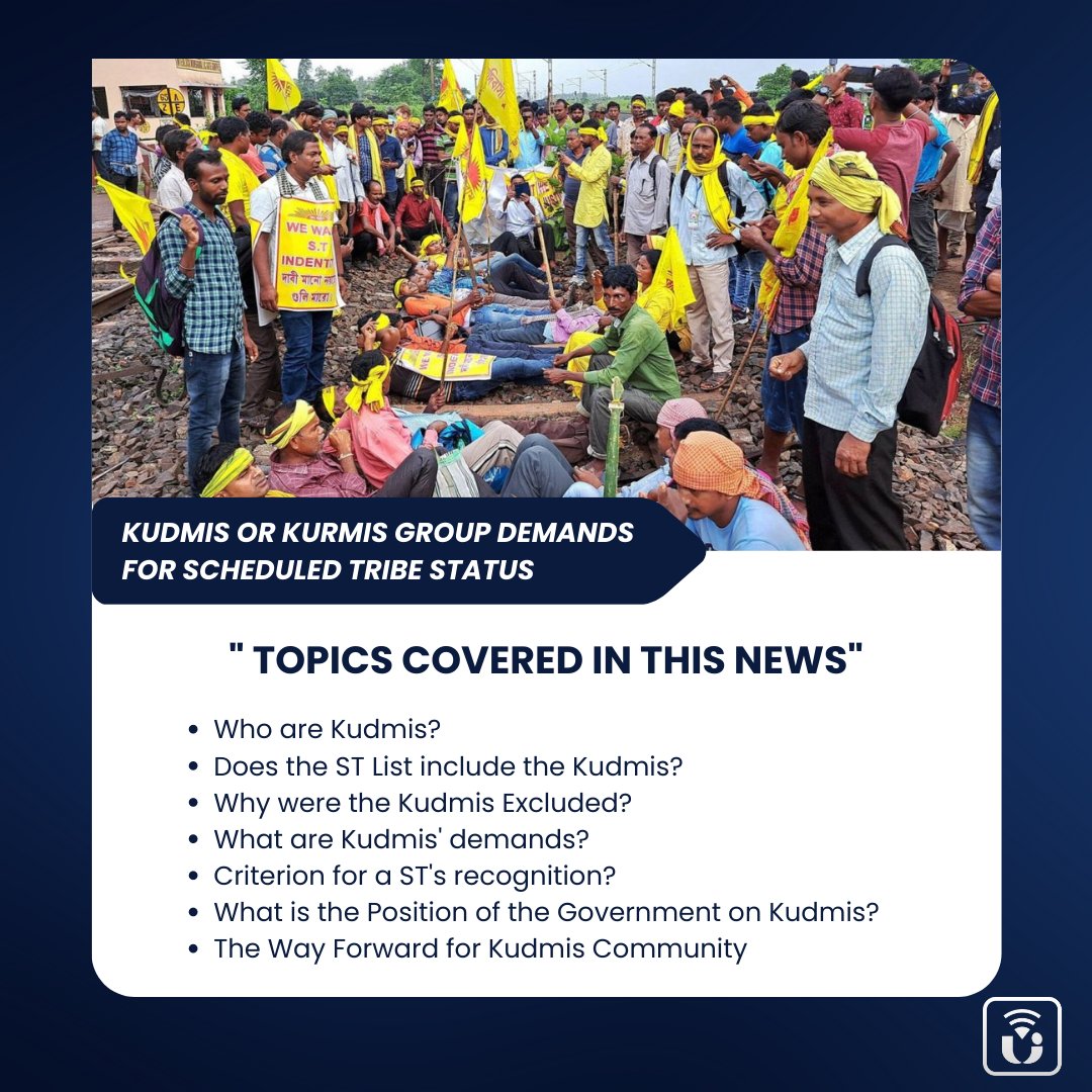 thestudylamp_'s tweet photo. Following guarantees from the West Bengal administration, the Kudmi group, which is calling for Scheduled Tribe (ST) designation and the inclusion,

Read the full article now.
https://t.co/36i49KkKlP

#kudmiwantjustification  #currentaffairs https://t.co/irvFbRbKx1