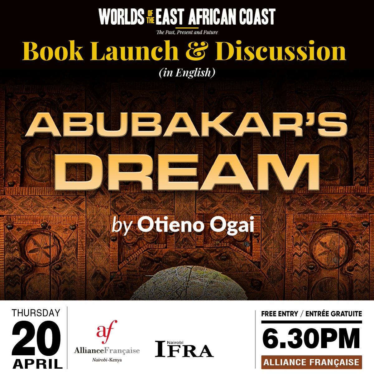 This evening with <a href="/Zinduko/">Zinduko</a> @IFRANairobi taking us to the 19th century Sultanate of Witu.  Karibuni.